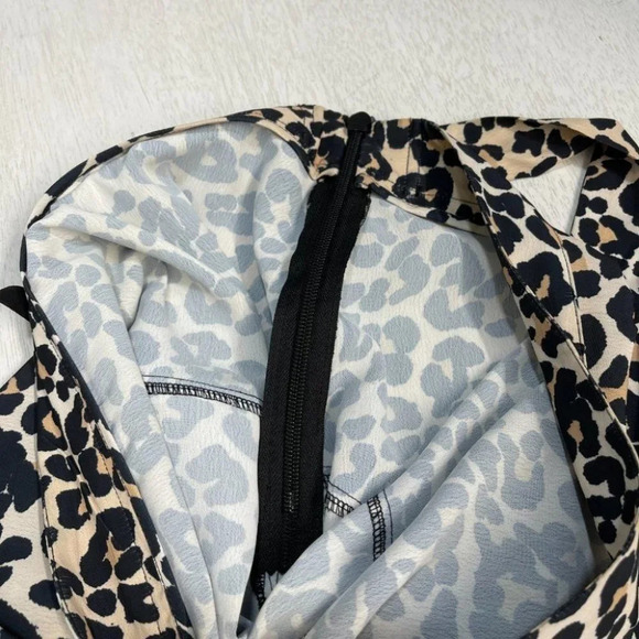 Topshop Leopard Animal Ruffle Hem Mini Skirt 8 - Picture 10 of 13